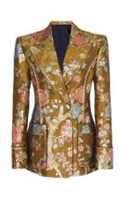 Peter Pilotto Metallic Floral Jacquard Blazer Size: 12