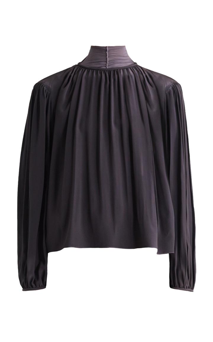 Lemaire Pleated Silk Crepe De Chine Top