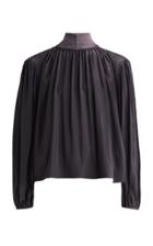 Lemaire Pleated Silk Crepe De Chine Top