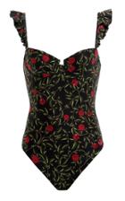 Moda Operandi Agua By Agua Bendita Ajonjoli Ruffled Hedera-print One-piece Swimsuit