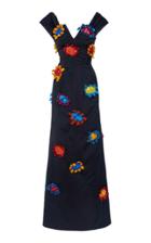 Moda Operandi Moschino Floral-embellished Off-the-shoulder Dress Size: 36
