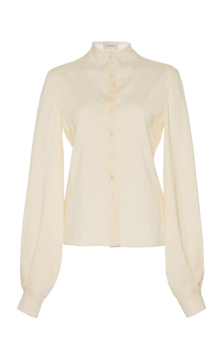 Lemaire Silk-blend Second Skin Button Down Shirt