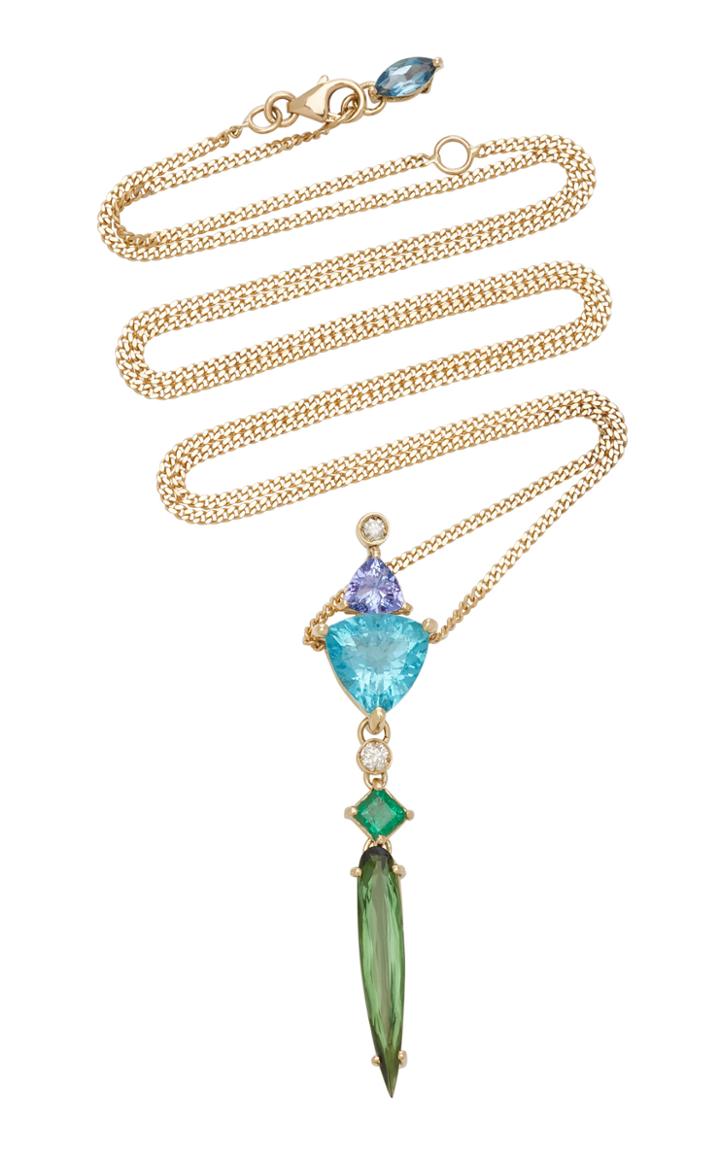 Djaya Levy 18k Gold And Multi-stone Necklace