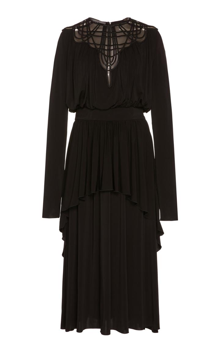 Alberta Ferretti Layered Jersey Midi Dress