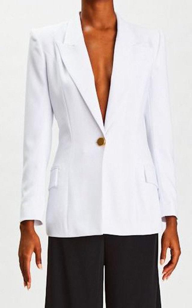Moda Operandi Sergio Hudson Peaked Crepe Blazer