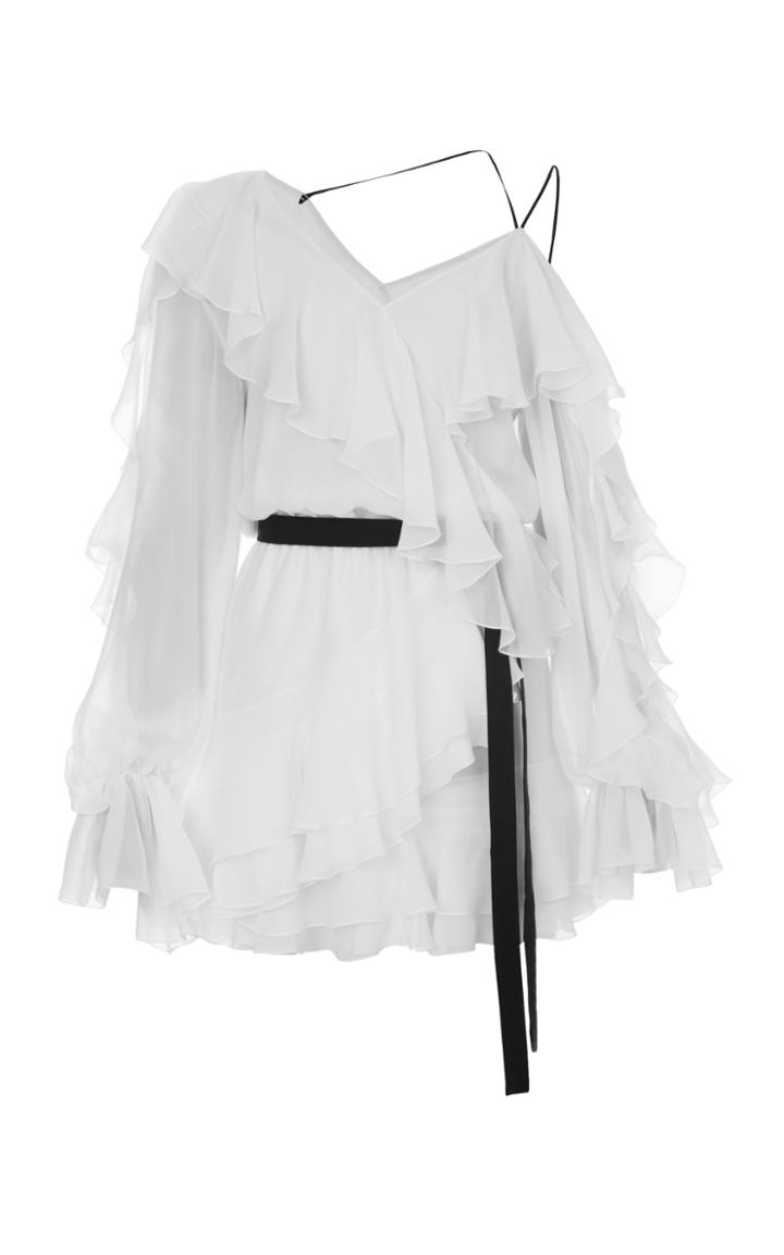 Elenareva Chiffon Ruffle Mini Dress