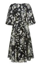 Co Floral Belted Midi Dress