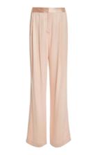 Adam Lippes Silk Charmeuse Pleated Trousers
