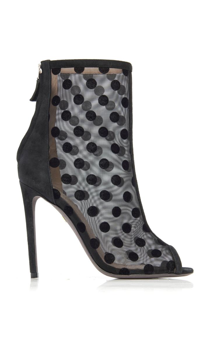 Giambattista Valli Spotted Mesh Booties