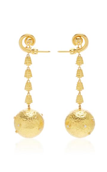Ilias Lalaounis 18k Gold Apollo Drop Earrings