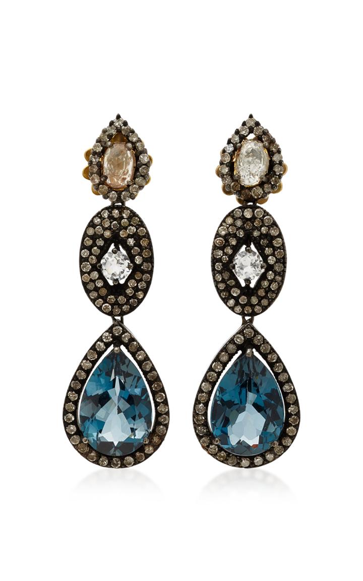 Lauren Craft Collection Yara 18k Gold Multi-stone Earrings