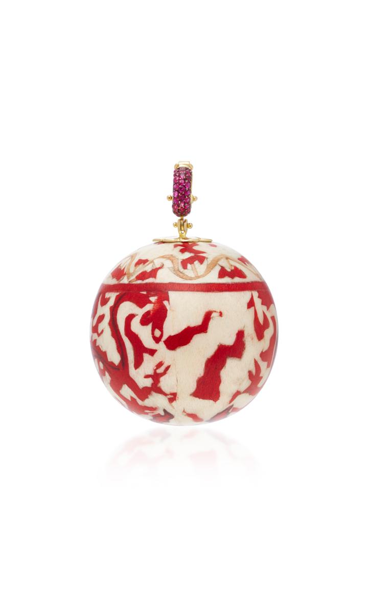 Silvia Furmanovich Marquetry Chinese Red Ball Charm With Gemfields Rubies