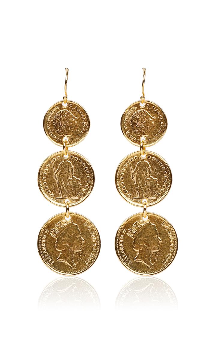 Moda Operandi Ben-amun Gold-plated Coin Earrings