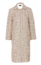 Escada Meti Tweed Cutaway Collar Coat