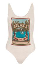 Agua De Coco Printed Swimsuit