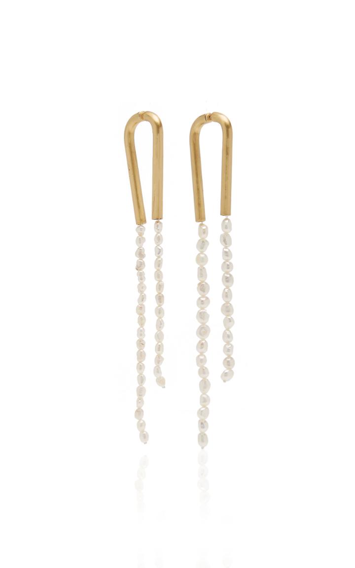 Cult Gaia Meta Gold-plated Faux Pearl Earrings