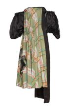 Loewe Off Shoulder Check Dress