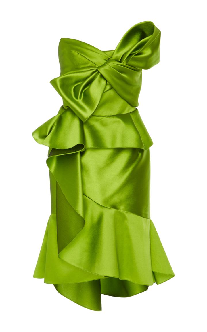 Marchesa Strapless Cocktail Dress With Bow