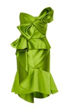 Marchesa Strapless Cocktail Dress With Bow
