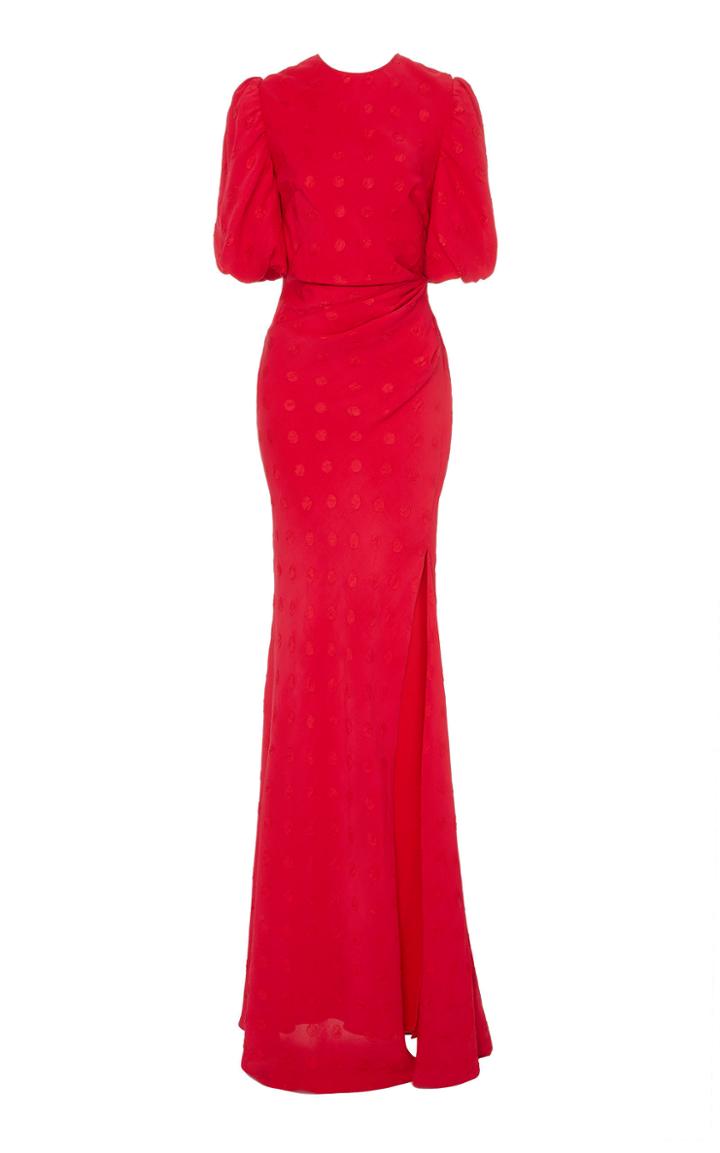 Saloni Annie-b Dotted Silk Gown