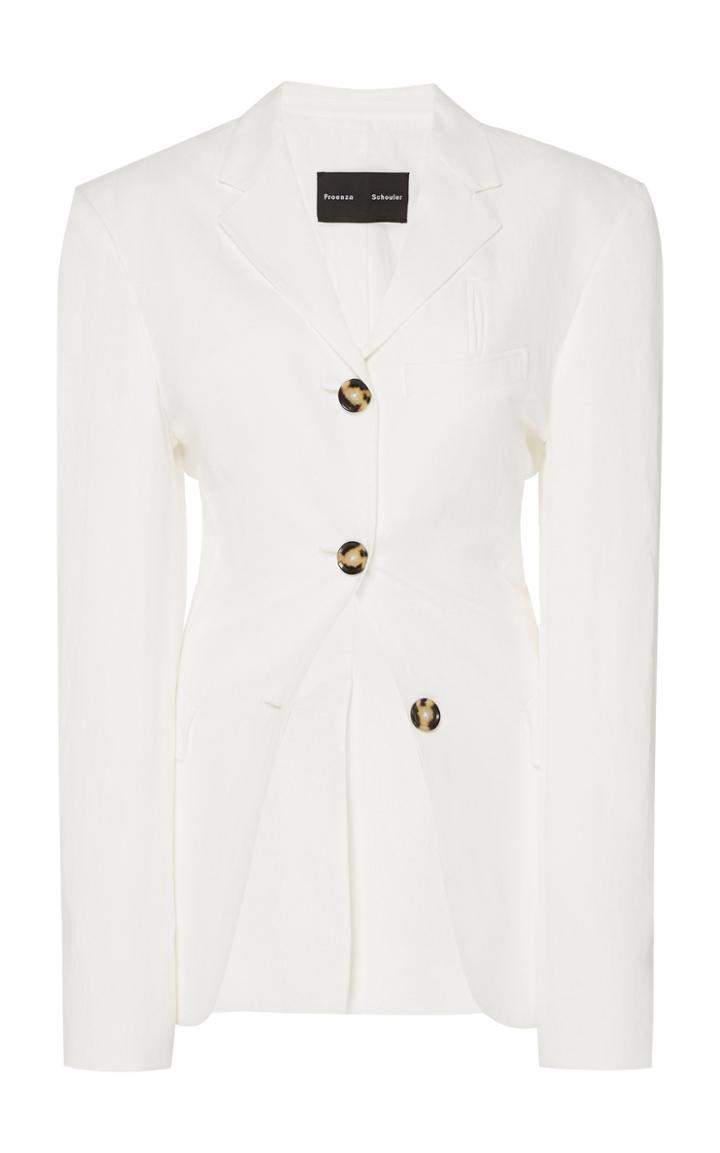 Proenza Schouler Linen Cinched Blazer