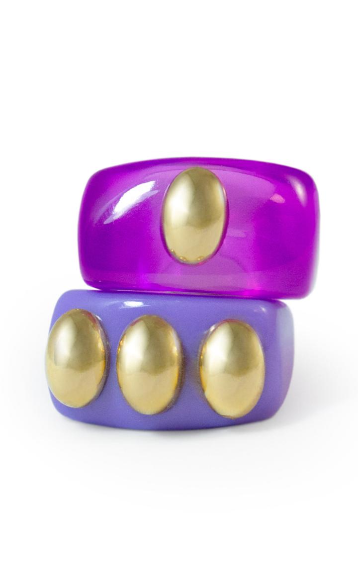 Moda Operandi La Manso Purple Haze Set Resin Rings