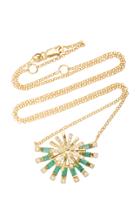 Carol Kauffmann Sunshine 18k Gold, Emerald And Diamond Necklace