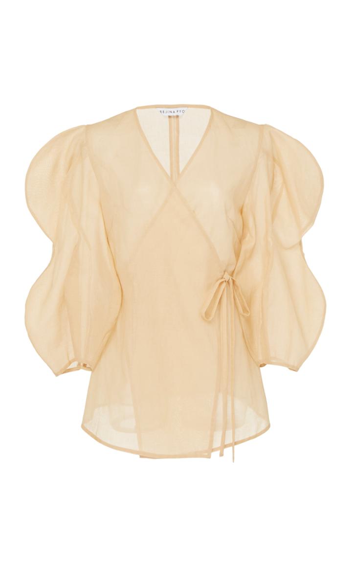 Rejina Pyo Mia Cotton Voile Wrap Top