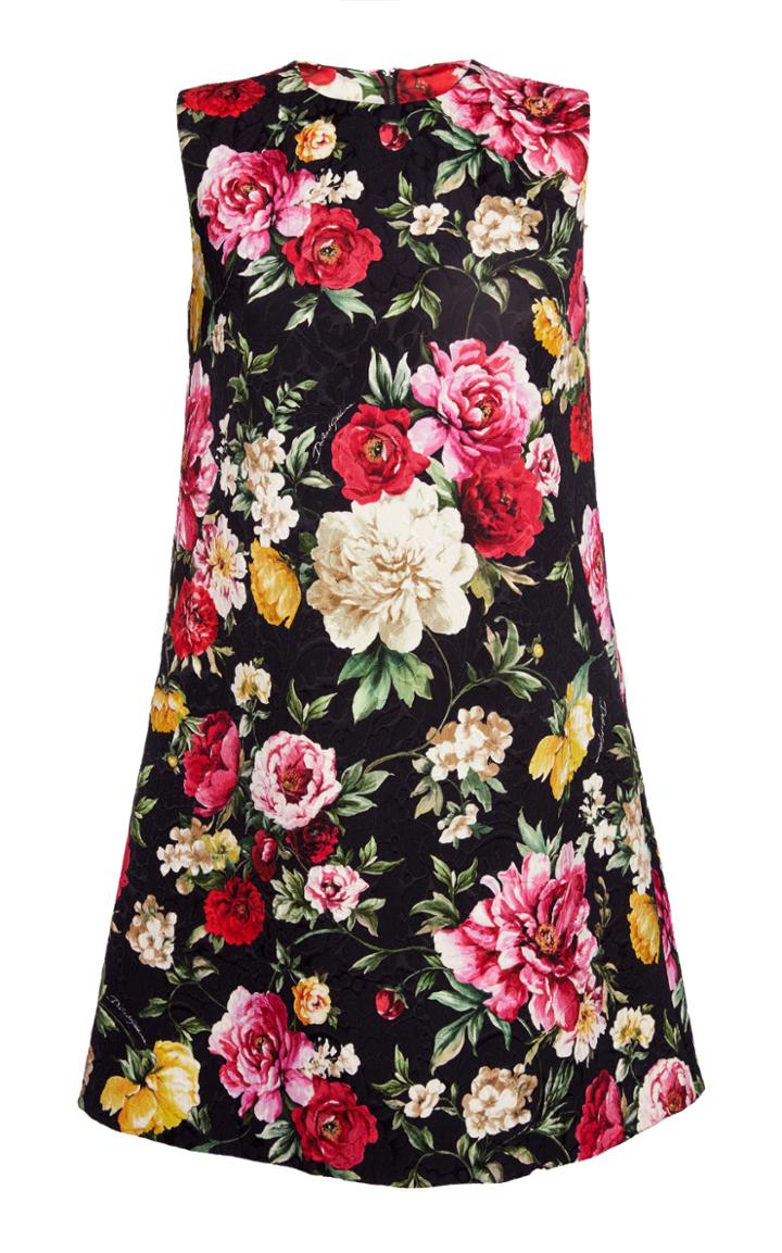 Dolce & Gabbana Rose Print Shift Dress