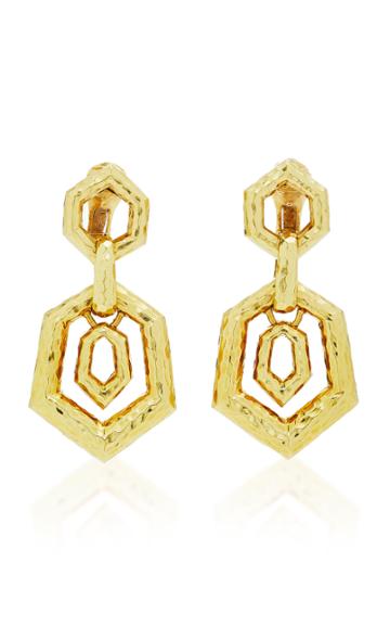David Webb Hexagonal Earrings