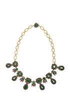 Sylva & Cie 18k Gold Emerald And Diamond Necklace