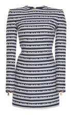 Balmain Stripe Button Detail Mini Dress