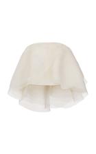 Maticevski Cloud Nine Strapless Silk-organza Crop Top