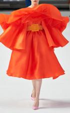 Moda Operandi Carolina Herrera Tiered Silk Organza Knee-length Dress