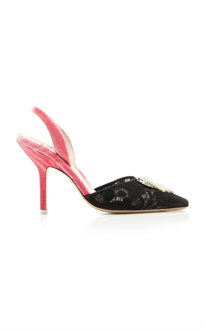 Attico Jeweled Slingback