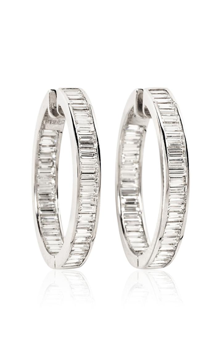 Moda Operandi Tiina Smith Vintage Fred Leighton Diamond And Platinum Hoop Earrings