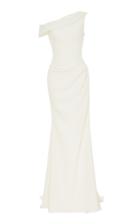 Christian Siriano One Shoulder Side Draped Gown