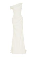 Christian Siriano One Shoulder Side Draped Gown