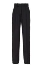 Wynn Hamlyn Partner Pintucked Wool-blend Straight-leg Pants