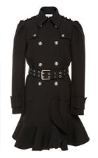 Michael Kors Collection Ruffled Wool-cotton Trench Coat