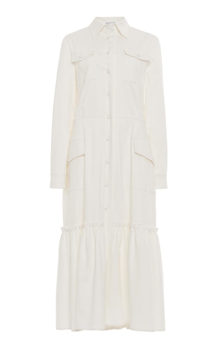 Moda Operandi Luisa Beccaria White Light Eyelet Dress Size: 36