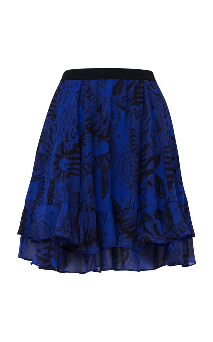 Dorothee Schumacher Tiger Skate Georgette Printed Skirt