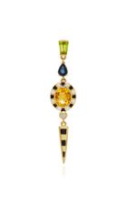 Holly Dyment Go Lightly Single Long Earring With Citrine