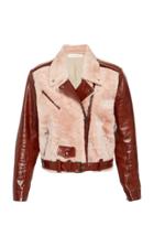 Alyson Eastman Leather And Shearling Moto Jacket