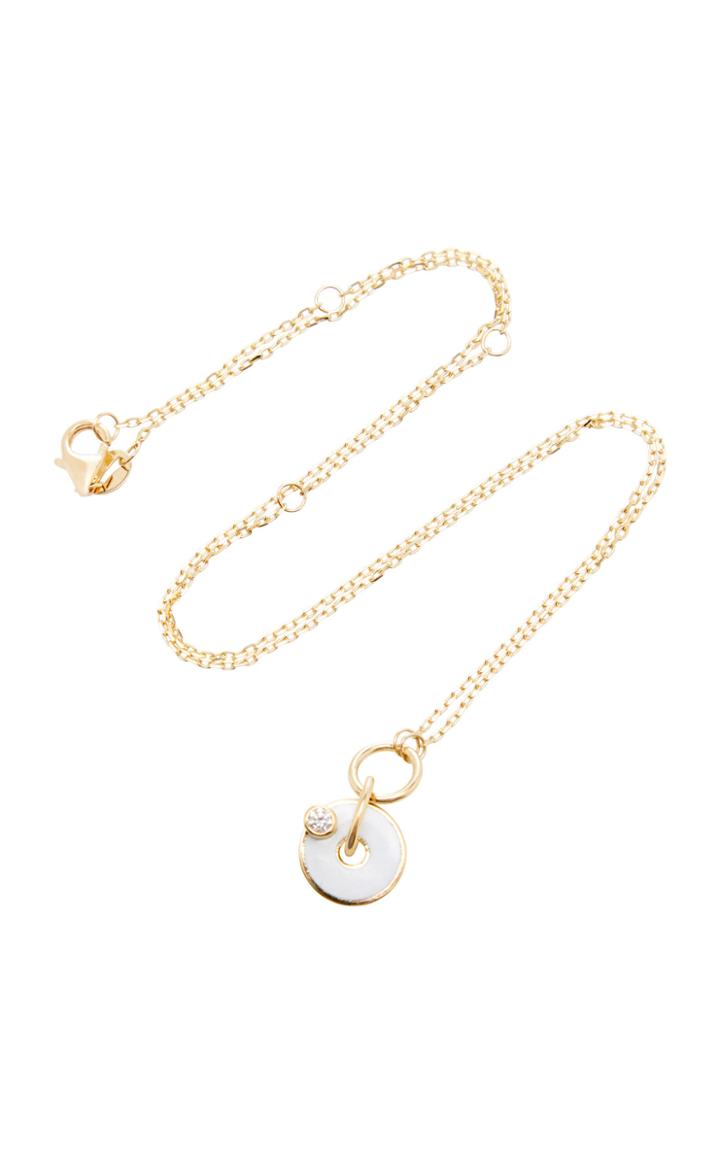 Foundrae 18k Gold Enamel And Diamond Necklace