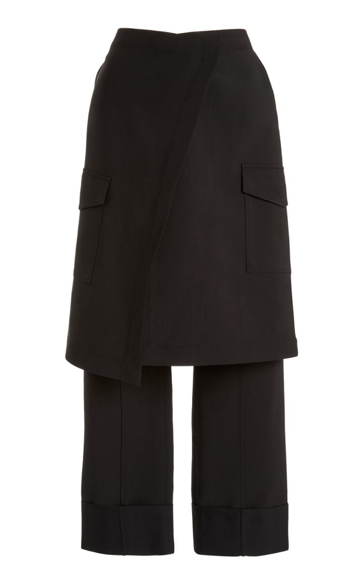 Moda Operandi Deveaux Chelsea Skirt-overlay Straight-leg Pants