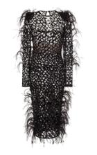 Alex Perry Vanessa French Lace Feather Lady Dress