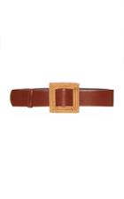 Moda Operandi Oscar De La Renta Wicker Buckle Leather Belt Size: S