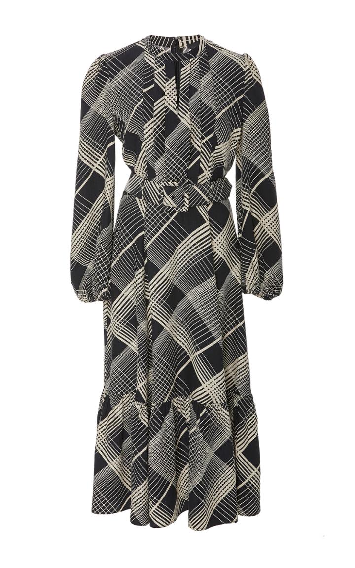 Co Printed Hammered Silk Dress