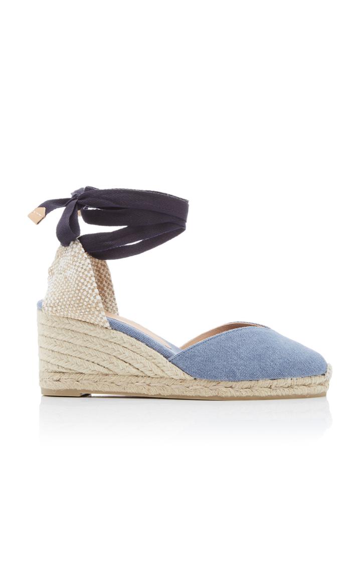 Castaer Chiara Denim Lace-up Espadrilles